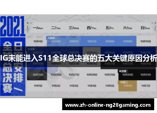 IG未能进入S11全球总决赛的五大关键原因分析